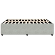 Pemberly Row Contemporary Queen Engineered Wood Bed Frame in Light Grey