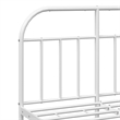 Pemberly Row Rectangular Powder-Coated Steel Full Bed Frame in White