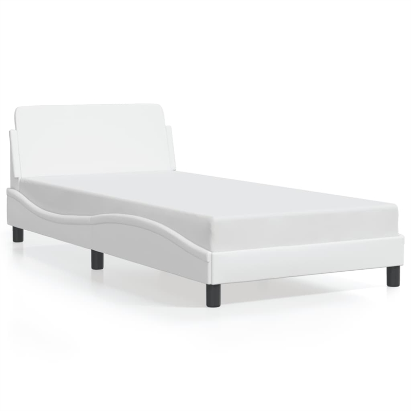 Pemberly Row Engineered wood Twin Bed Frame in Black and White