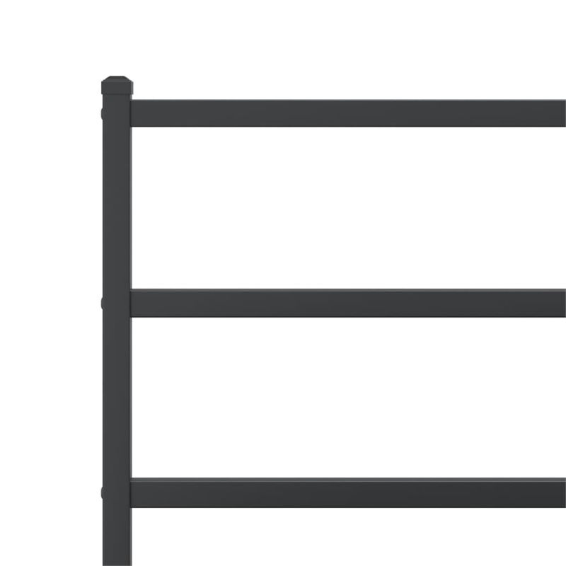 Pemberly Row Rectangular Powder-Coated Steel Full Bed Frame in Black