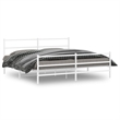 Pemberly Row Rectangular Powder-Coated Steel Full Bed Frame in White