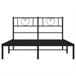 Pemberly Row Rectangular Powder-Coated Steel Full Bed Frame in Black