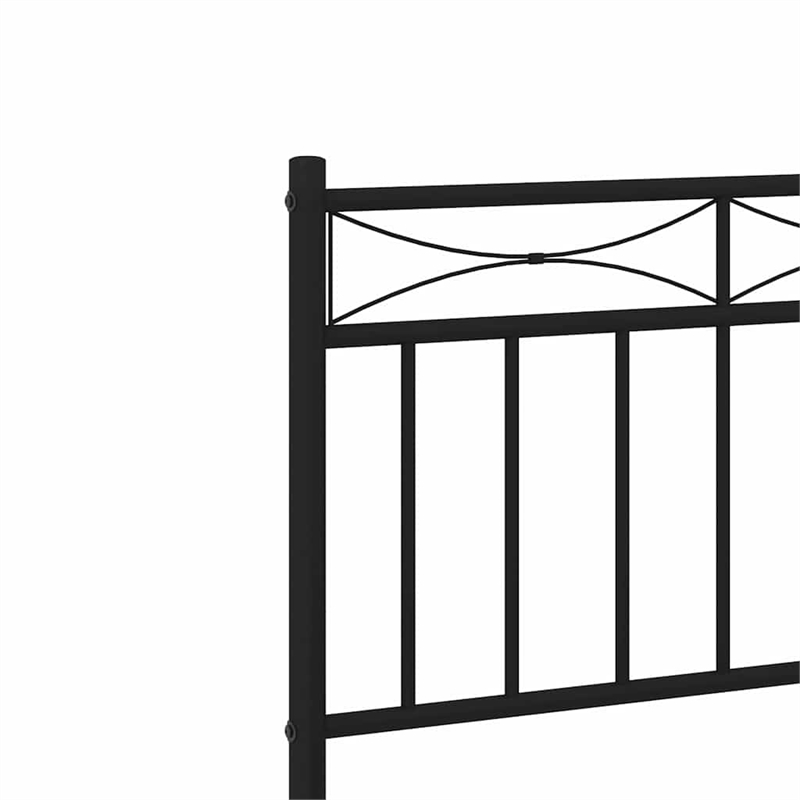 Pemberly Row Contemporary Engineered Wood King Bed Frame in Black