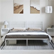 Pemberly Row Contemporary 72 X 84 Powder-Coated Steel Bed Frame in White