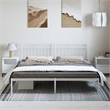 Pemberly Row 76 x 80 Rectangular Modern Bed Frame in White Steel