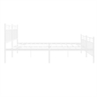 Pemberly Row Rectangular Powder-Coated Steel Full Bed Frame in White
