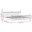 Pemberly Row Rectangular Powder-Coated Steel Full Bed Frame in White