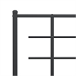 Pemberly Row Rectangular Steel King/Double Bed Frame in Black