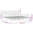 Pemberly Row Contemporary 72 x 84 Steel Bed Frame in White Finish