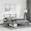 Pemberly Row Powder-Coated Steel Full/Double Bed Frame in Black