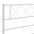 Pemberly Row Contemporary 53.1 x 74.8 Metal Bed Frame in White