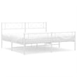 Pemberly Row Contemporary 76 x 80 Powder-coated steel Bed Frame in White