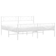 Pemberly Row Contemporary 76 x 80 Powder-coated steel Bed Frame in White