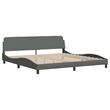 Pemberley Row Fabric Dark Grey Double Bed Frame Rectangular 77