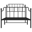 Pemberly Row Contemporary Powder-Coated Steel Twin Bed Frame in Black