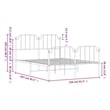Pemberly Row Contemporary 59 x 79 Rectangular Bed Frame in Black