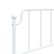 Pemberly Row Contemporary Powder-Coated Steel Single Bed Frame in White