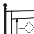 Pemberly Row Contemporary Powder-Coated Steel King Bed Frame in Black