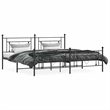 Pemberly Row Rectangular Powder-Coated Steel Full Bed Frame in Black