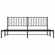 Pemberly Row Powder-Coated Steel King/Double Bed Frame in Black