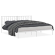Pemberly Row Powder-Coated Steel King/Double Bed Frame in White