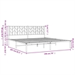 Pemberly Row Powder-Coated Steel King/Double Bed Frame in White