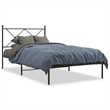 Pemberly Row Contemporary Powder-Coated Steel Twin Bed Frame in Black