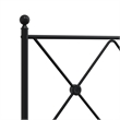 Pemberly Row Contemporary Powder-Coated Steel Twin Bed Frame in Black