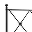 Pemberly Row Powder-Coated Steel King/Double Bed Frame in Black