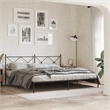 Pemberly Row Powder-Coated Steel King/Double Bed Frame in Black