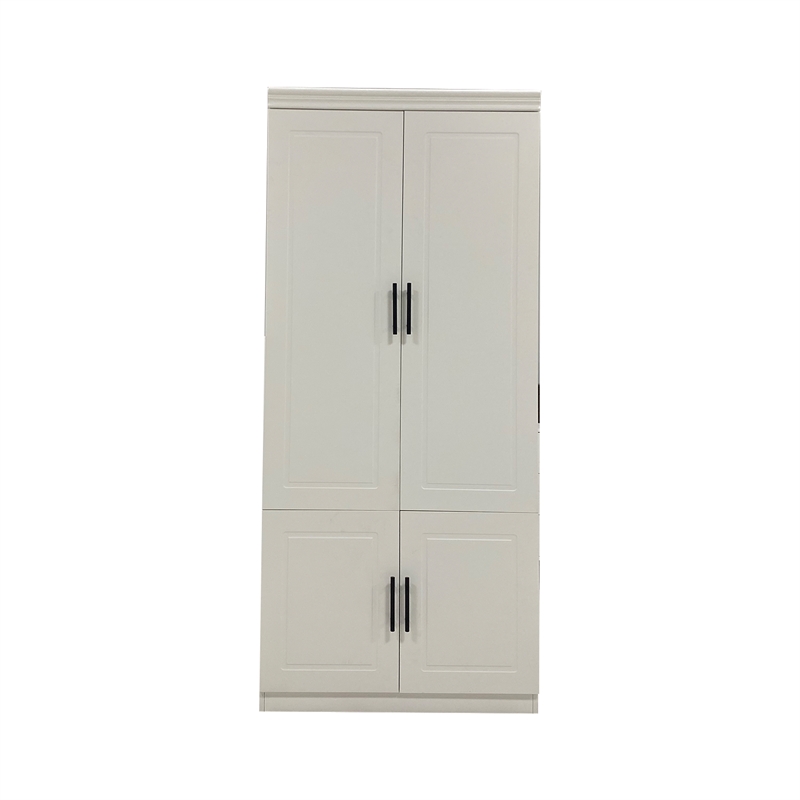 Pemberly Row Modern 2-Doors Wood Bedroom Armoire / Wardrobe Closet in White