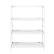 Pemberly Row Modern Solid Wood 3-Shelves Folding Bookcase in White