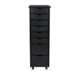 Pemberley Row Hardwood Black Roll Utility Cart Rectangular Smooth Mobility 15.35