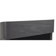 Pemberly Row Metal Lectern with Sound and Handheld Mic in Charcoal