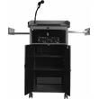 Pemberly Row Metal Lectern with Sound and Handheld Mic in Charcoal