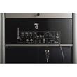 Pemberly Row Metal Lectern with Sound and Handheld Mic in Charcoal