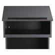 Pemberly Row Wood Tabletop Lectern with AV Cart/Lectern Base in Black