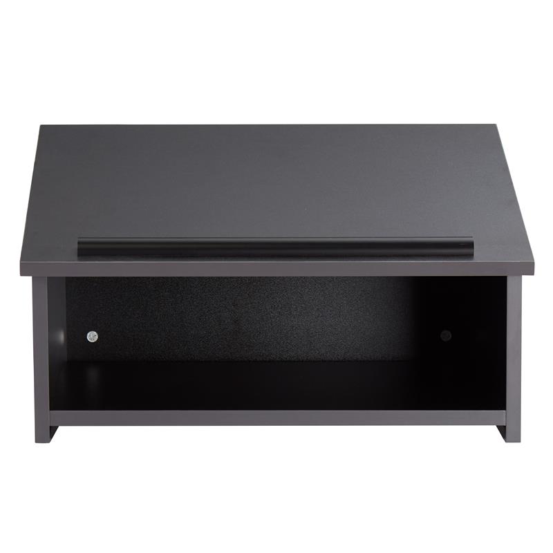 Pemberly Row Contemporary Wood Tabletop Lectern in Black Finish