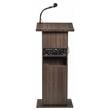 Pemberly Row 30W Apm Modern Wood Power Plus Lectern in Ribbonwood Brown