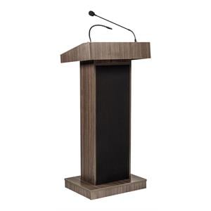 Pemberly Row Contemporary 40W Wood Lecter in Ribbonwood Brown