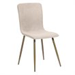 Pemberly Row Fabric and Metal Dining Chairs in Beige (Set of 4)