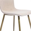 Pemberly Row Fabric and Metal Dining Chairs in Beige (Set of 4)