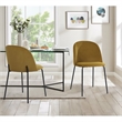Pemberly Row Contemporary Yellow Fabric Dining Chairs (Set of 2)