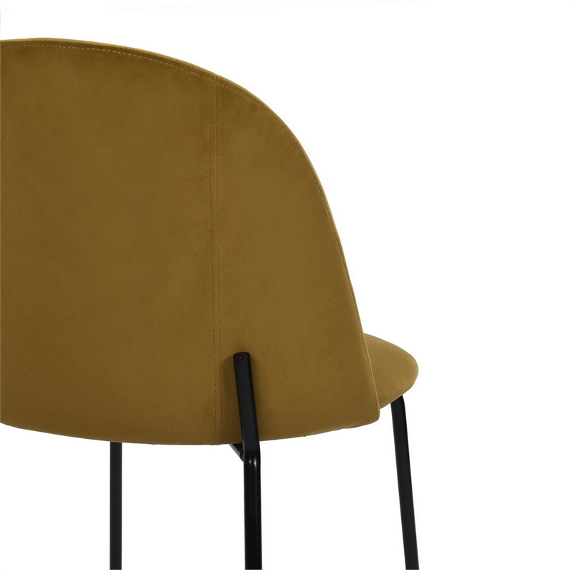 Pemberly Row Contemporary Yellow Fabric Dining Chairs (Set of 2)