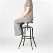 Pemberly Row Set of 2 Swivel Barstools Adjustable Height-Vintage Brown