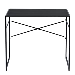 Pemberly Row Black Modern Minimalist Style Compact Industrial Computer Desk