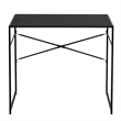 Pemberly Row Black Modern Minimalist Style Compact Industrial Computer Desk