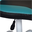 Pemberly Row Blue and Black Mesh Back Office Armless Task Chair