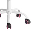 Pemberly Row Pink Mesh Back Office Chair-Adjustable Armless Task Chair