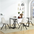 Pemberly Row Contemporary Swivel Dining Chair Set of 4-Beige